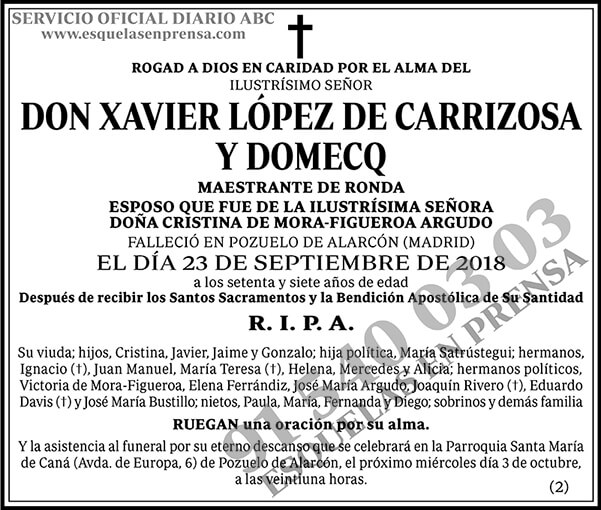 Xavier López de Carrizosa y Domecq